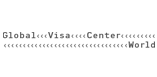Global Visa Center World official logo black and white png